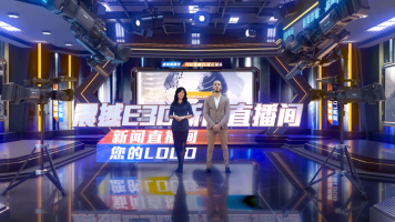 3D震撼科技新闻演播室虚拟直播间片头字幕