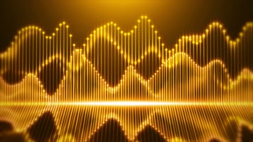 4K超清可循环金色线条波纹音乐动态背景