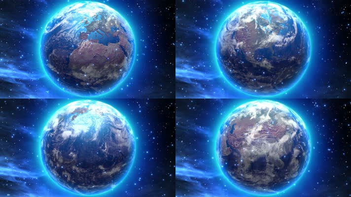 地球 地球旋转 地球片头 