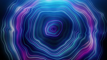 【4K】霓虹波浪年轮