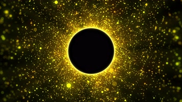 【4K】放射的金色粒子