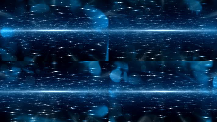 【4k】蓝色星光粒子背景