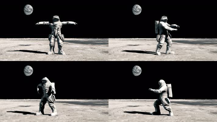 宇航员在月球跳舞