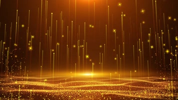 金色粒子空间舞台背景循环