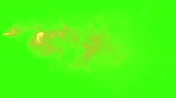 4K超清震撼绿幕金色粒子烟雾元素动态背景