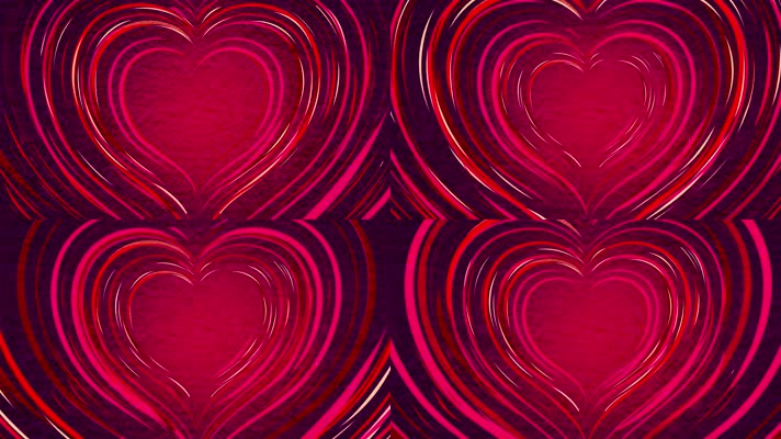 烂漫红色爱心背景