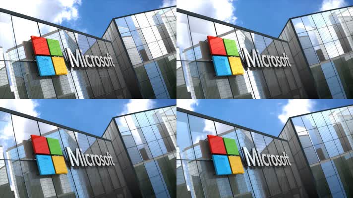 微软 总部大楼 企业logo 