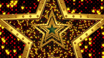 闪烁的金色五角星