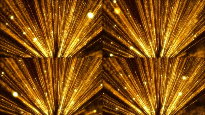 【4K】金色烟花喷射颁奖典礼背景视频