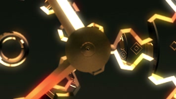 金色时钟齿轮旋转