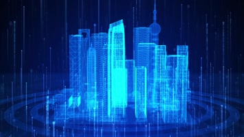 虚拟城市上海全息投影