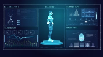 女人体扫描HUD界面