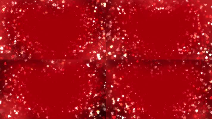红色闪耀爱心背景