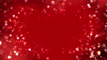 红色闪耀爱心背景