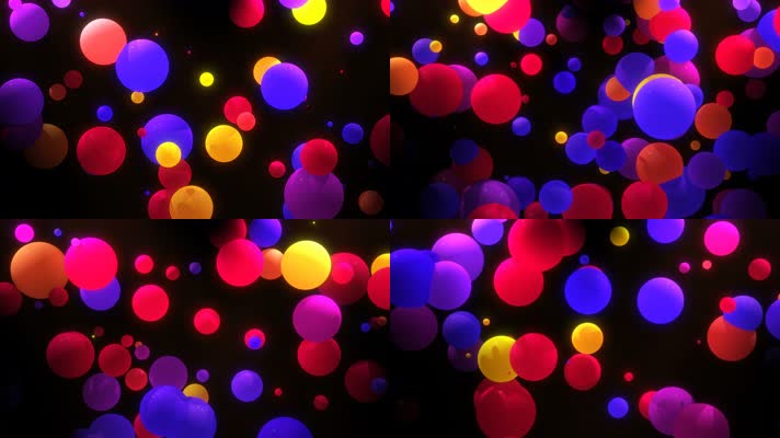 彩色的球VJ背景视频