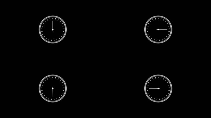 白色的时钟（带透明通道）