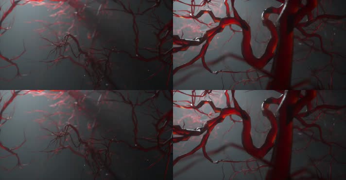 【4K】红色血管细胞（循环）