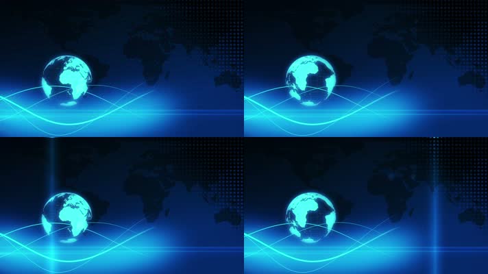 世界地图蓝色背景