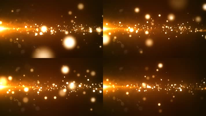  唯美浪漫大气金色粒子闪烁