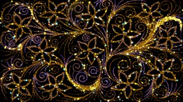 闪耀的金色花纹