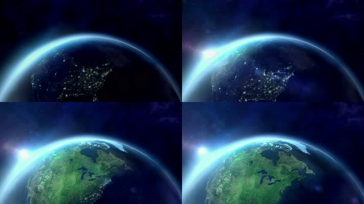 【4K】地球日夜交替