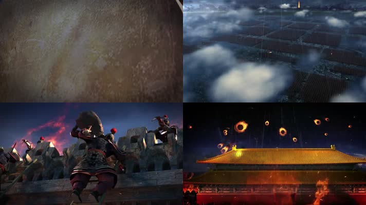 中国古代军事战争打仗攻城场面动画视频