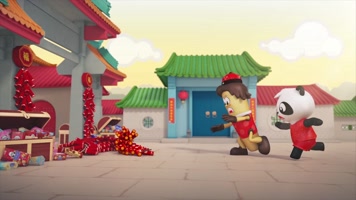 熊猫新年祝福拜年