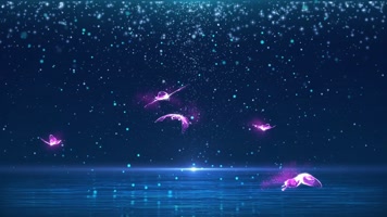 梦幻蝴蝶粒子飞舞背景循环