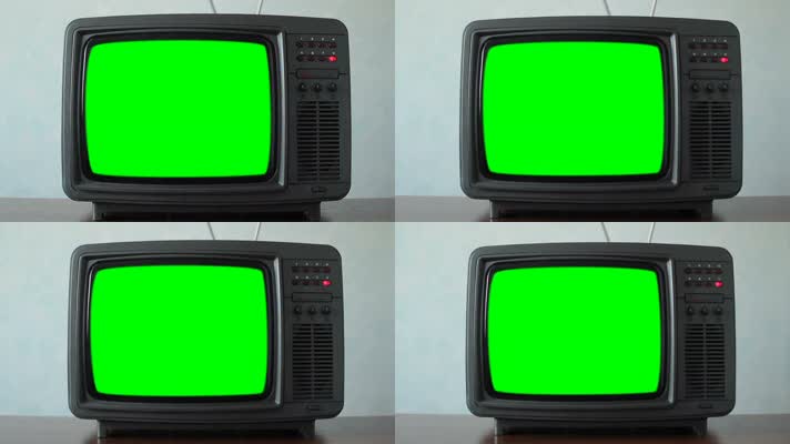  老式电视机绿幕