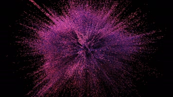 紫色粒子爆炸