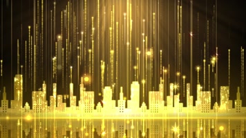 金色城市粒子光线颁奖循环