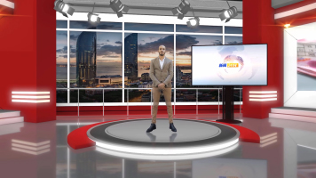 3D虚拟直播间新闻演播厅大屏幕