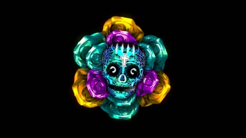 万圣节炫彩骷髅头