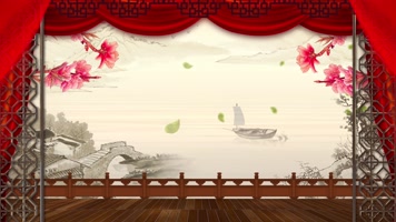 水墨舞台背景循环 水墨舞台背景循环