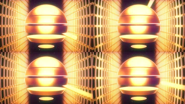 【4k】3D金色太阳