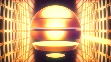 【4k】3D金色太阳