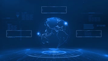 科技地球文字框背景循环