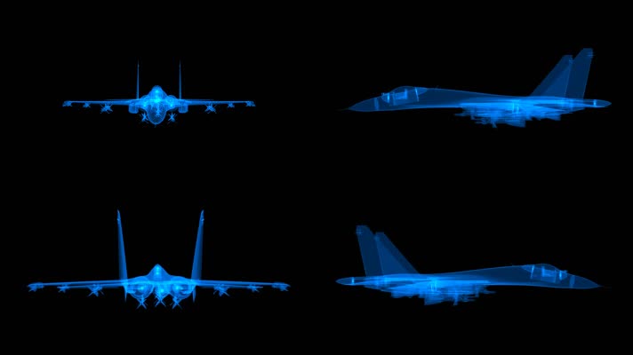 三维战斗机全息图 
