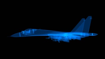 三维战斗机全息图 