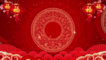 喜庆舞台灯笼背景循环