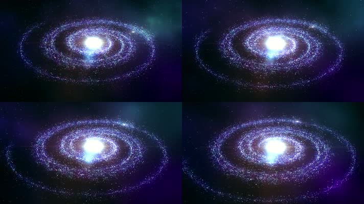 宇宙银河星球旋转发光粒子LED动态背景视频