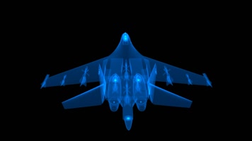 3d战斗机全息图