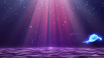 梦幻星空大鱼游动循环舞台