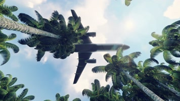 【4K】飞机飞过头顶