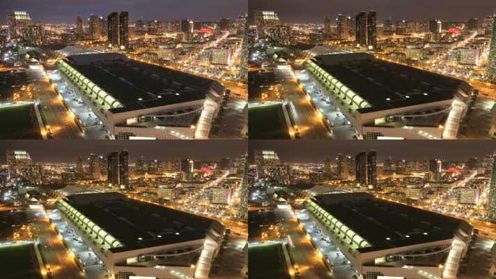 繁华城市夜景延时拍摄