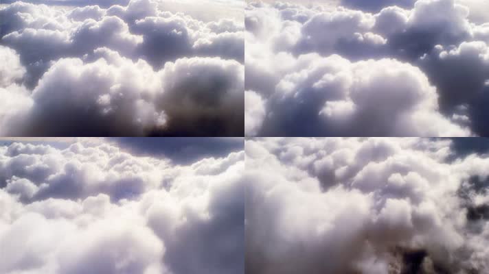 实拍天空动态云层