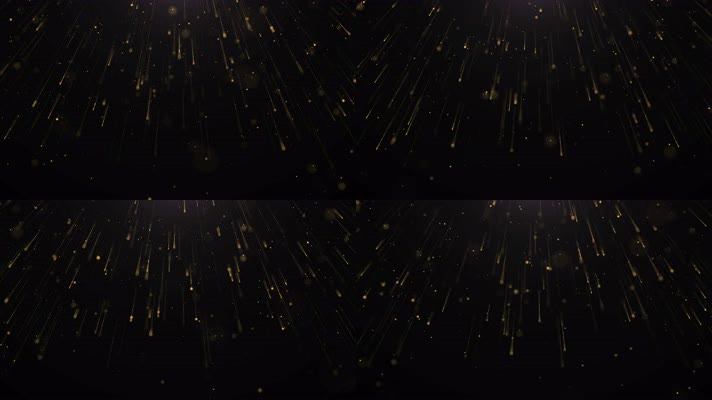 【4K】下落的金色粒子线条