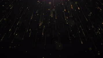【4K】下落的金色粒子线条