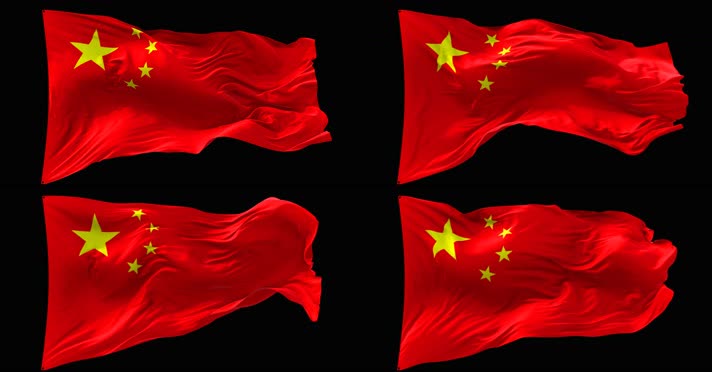 4K带通道循环国旗