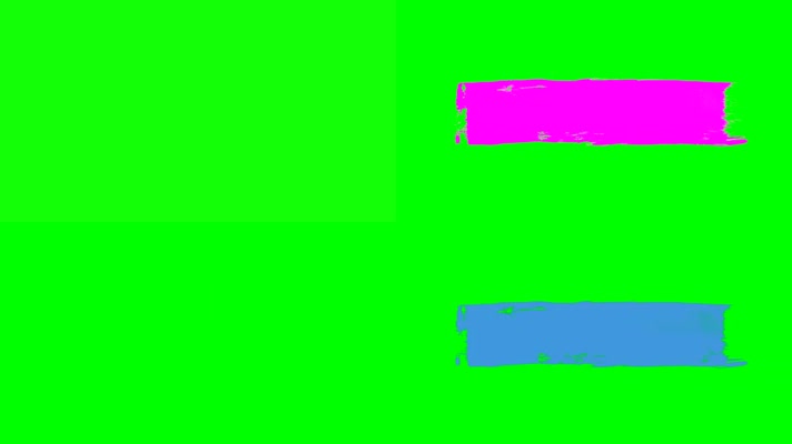 多风格手绘笔刷字幕条绿幕抠像